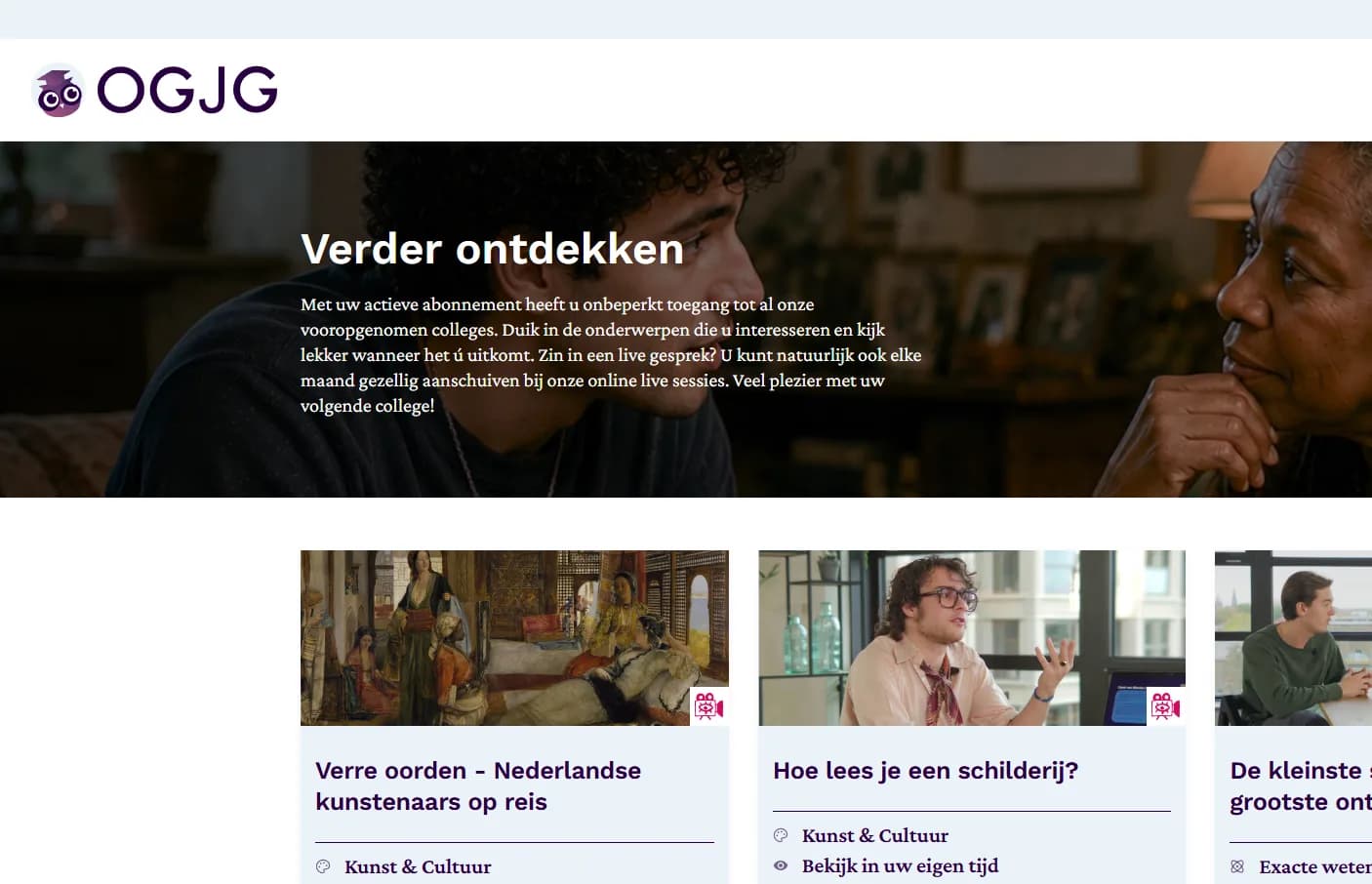 OGJG - Lecture platform for seniors: ogjg bibliotheek