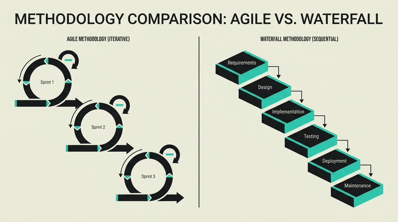 Agile and Waterfall project methodologies compared