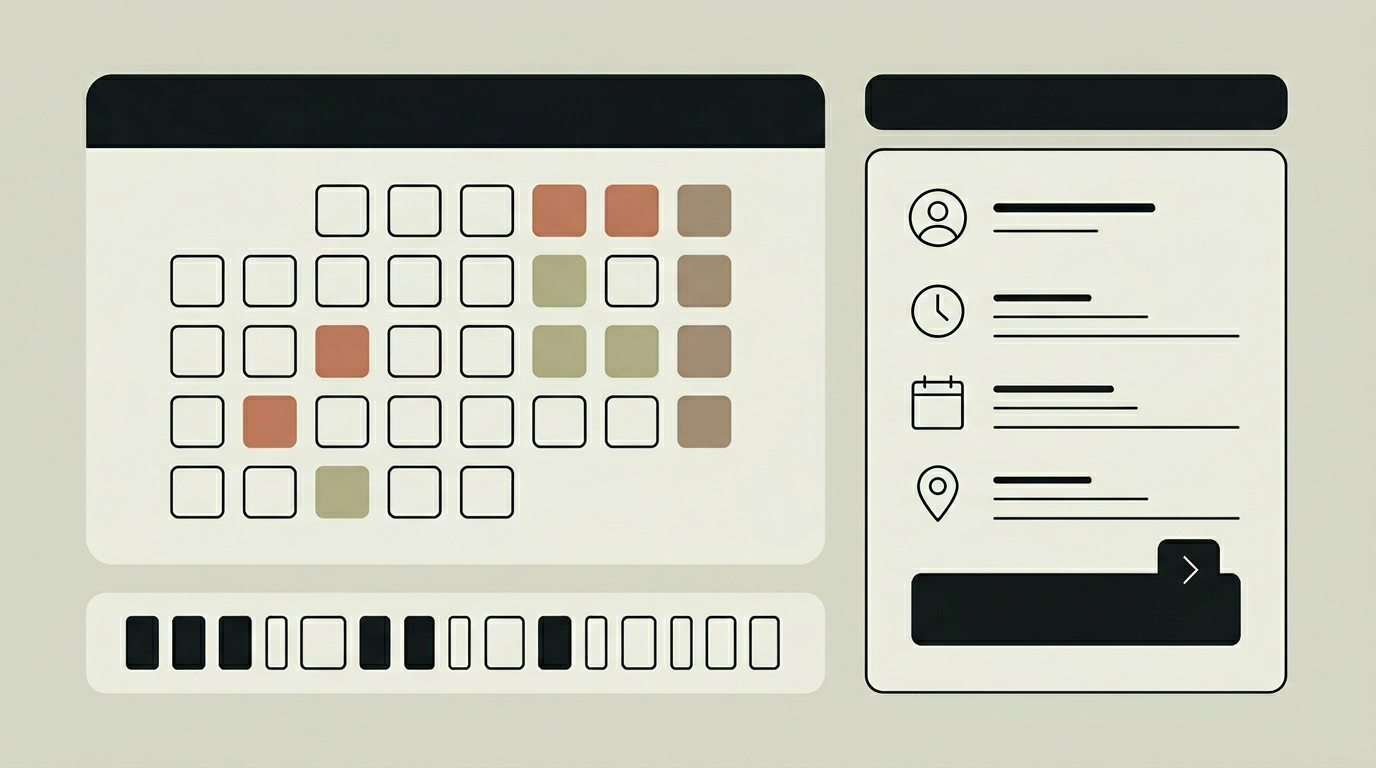 Booking platform with calendar synchronisation for schedule management